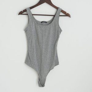NEW Heather Grey Tank Bodysuit Size XS